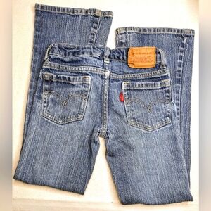 Levi's Relaxed Fit 517 Girls Jeans Sz 7 Regular Flare Vintage Adjustable Waist